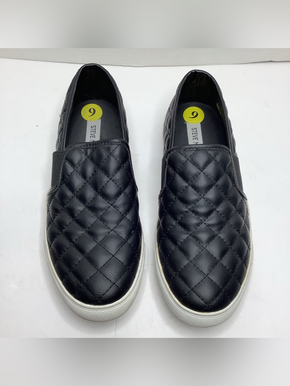 Steve Madden Quilted Black Slip-On Sneakers